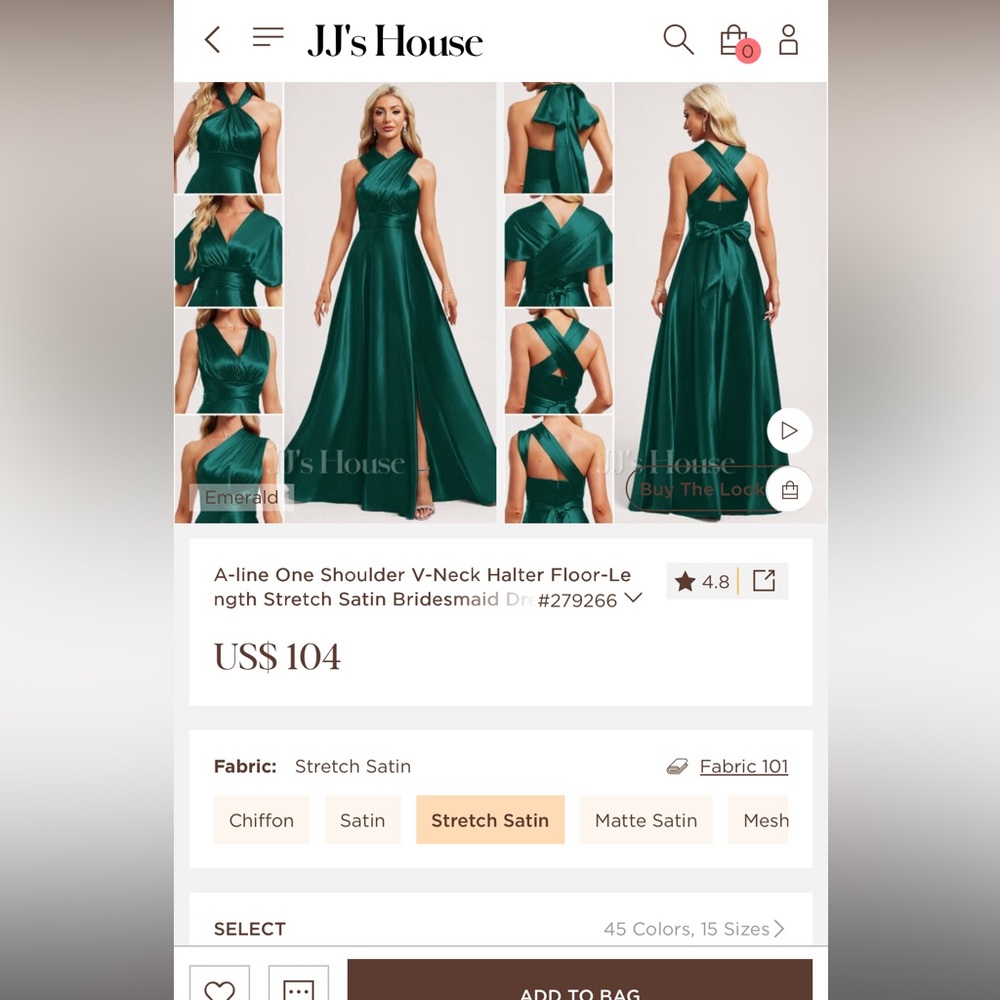 Emerald Green Halter Bridesmaid Dress - Size 18 NO ALTERATIONS MADE TRUE TO SIZS